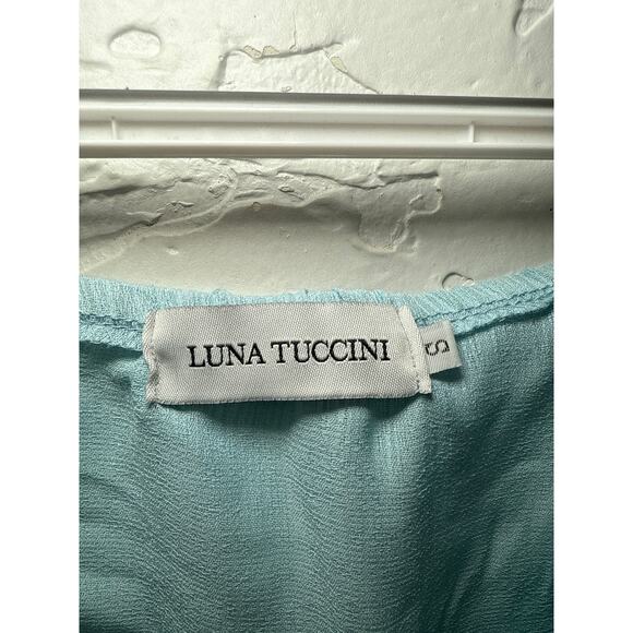 Luna Tuccini floral flowy mini dress womens small bohemian fairy boho festival - Picture 4 of 9